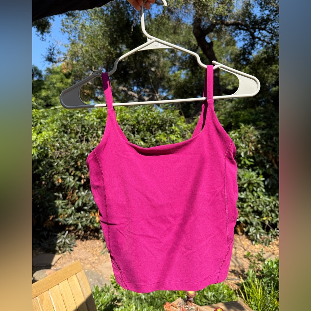 Lululemon Women's Magenta Align Tank Top With Built In Bra